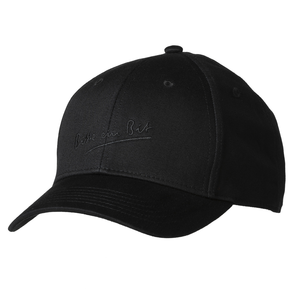 Schwarze Bitburger Cap mit schwarzen Bitburger "Bitte ein Bit" Schriftzug